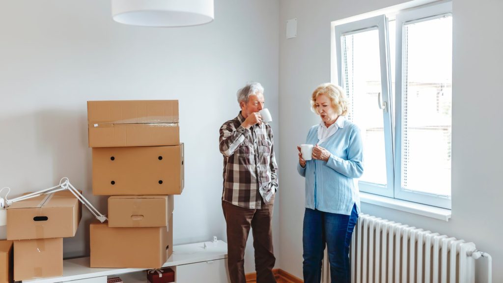 couple downsizing to a smaller home